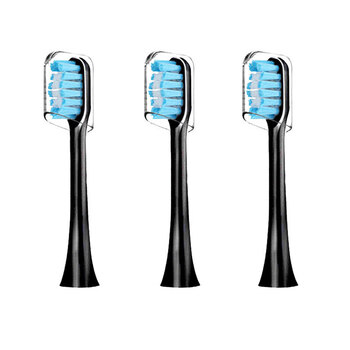 meizu/魅族电动牙刷刷头aet-01声波替换美白清洁软毛 黑色清洁型3支装