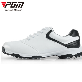 PGM 高尔夫球鞋男士轻版男士防水防侧滑鞋钉男士高尔夫运动鞋XZ051-白 