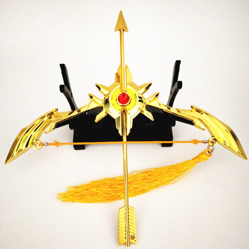 王者新版后羿精灵王弓箭模型合金属荣耀玩具15厘米送刀架礼品 后羿