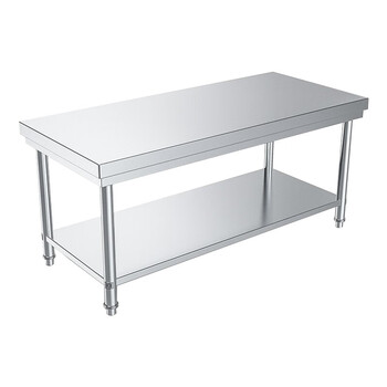 乐创 lc-j-pb1808 商用双层平板工作台 304不锈钢工作台 1800*800*800