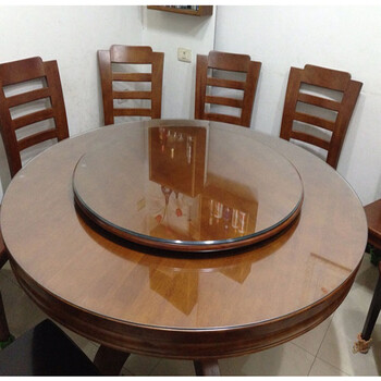 玻璃转盘 圆形钢化玻璃面 茶几玻璃圆桌台面 大圆桌面餐桌转盘 餐台面