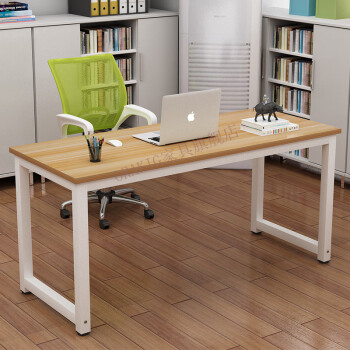 ORAKIG钢木电脑桌台式加宽加大加固台式简易书桌子铁架书桌简约双人学习桌家用笔记本桌子 长宽高100*80*74（下单留言备注颜色）
