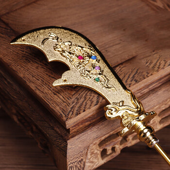 青龙偃月刀锌合金关帝神像兵器配件佛像配用法器摆件关公法器关刀 16