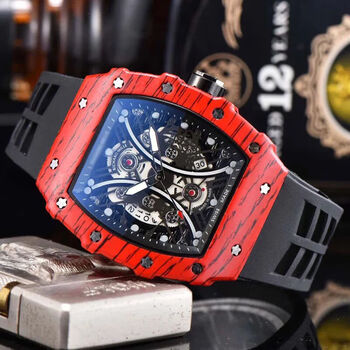 理查德米勒手表联名同款非气质时尚男潮机械碳纤纹镂空靓女品牌全自动