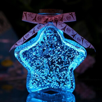 空瓶子爱心形幸运星许愿装星星的夜光520颗大号创意爱情漂流 365蓝色