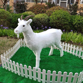 仿真动物山羊模型工艺品标本大奶山羊摆件奶粉店绵羊模型假羊道具单款