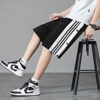 的12薄款休闲子男孩13学生运动15大童五分裤潮ndk5016黑色xl115125斤