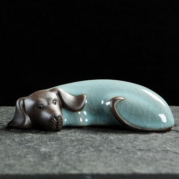 狗摆件吉祥物陶瓷狗摆件风水旺财生肖狗年吉祥物客厅电视柜家居装饰品