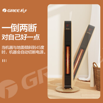 格力（GREE）暖风机家用取暖器大功率电暖器立式电暖风遥控热风机制热电暖气机 快热 NTFG-21B
