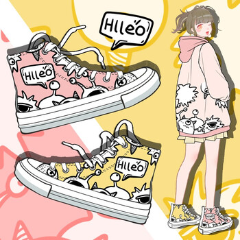 鞋个性百搭软妹板鞋时尚潮流休闲鞋子怪兽校园35码尺码偏大选小一码