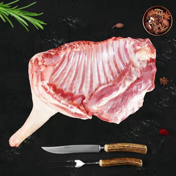 新鲜现杀羊肉新鲜宁夏盐池滩羊羊肉批发羊腿肉剔骨羊后腿肉 6斤前腿带