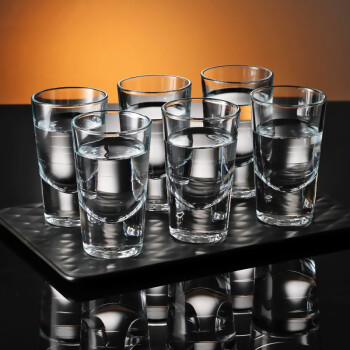 帕莎帕琦（Pasabahce）白酒杯进口平底威士忌洋酒烈酒杯二两无铅玻璃杯6只装110ML52763