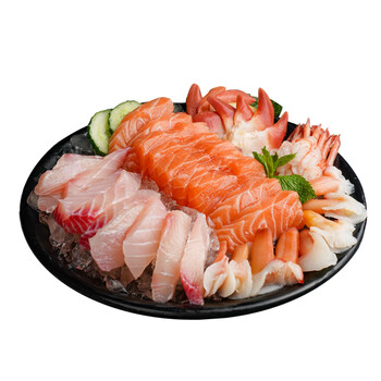 夯牛情三文鱼新鲜中段生鱼片当天现切去刺身背肉海鲜拼盘套餐