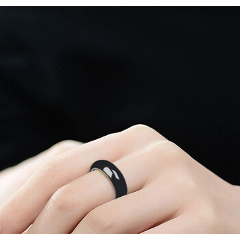 玉戒指男和田玉墨玉指环新疆黑扳指个性戒圈玉戒指男女情侣款节日礼物