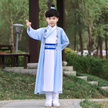 hzcl儿童节演出服六一节儿童古装汉服男童女学生三字经国学中国风唐诗
