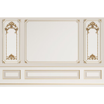 欧式浮雕仿石膏线条护墙板装饰墙纸轻奢风客厅主卧电视背景墙壁纸无缝