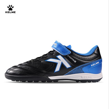 卡尔美（KELME）足球鞋儿童TF碎钉鞋比赛学生防滑耐磨球鞋男68833134 黑/彩蓝 38