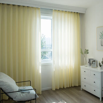 菱菡 天丝绒纱窗帘加厚窗帘纱帘透光不透人绒阳台卧室飘窗客厅纱幔沙