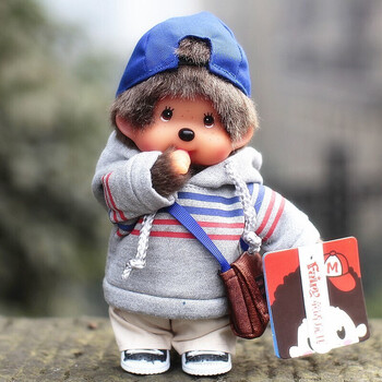 蒙奇奇毛绒萌琪琪20cm可爱情侣吃奶嘴娃娃梦齐齐小号女生 蒙奇奇80