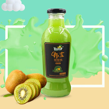 丹江谷野生猕猴桃果汁奇异果汁休闲饮料水果汁含量40玻璃瓶装果然风情