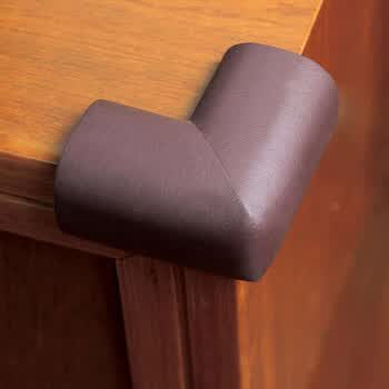 安全防撞角加厚玻璃桌角护角保护套桌子茶几包角防护棕色免贴8个装