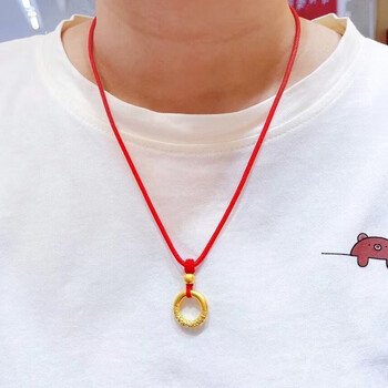 黄金吊坠红绳编法视频(红绳子编项链 黄金坠子)