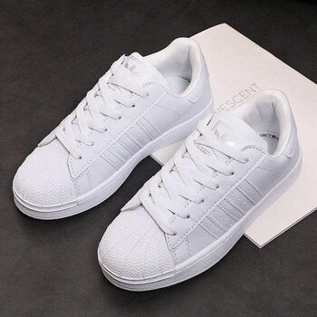 阿迪达斯 学生鞋男女鞋鞋小白鞋经典款百搭休闲运动板鞋潮达斯 全白色