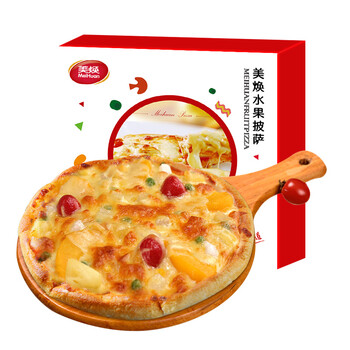 美焕披萨半成品188g7英寸马苏里拉芝士拉丝多口味家庭披萨水果披萨18