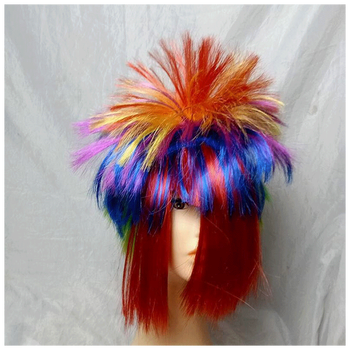 天使丝丝表演道具搞笑葬爱家族杀马特彩色假发男女非主流直播毕业搞笑