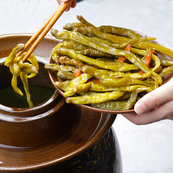 湖南永州农家土特产老坛子泡椒衡阳酸辣椒农家自制腌制咸菜腌辣椒一斤