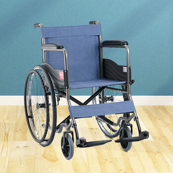 鱼跃(yuwell)轮椅钢管h051轻便小便携轮椅折叠手动老年代步手推车免