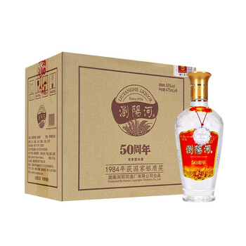浏阳河 50度 50周年 475ml*6瓶 浓香型 原厂整箱装白酒【图片 价格