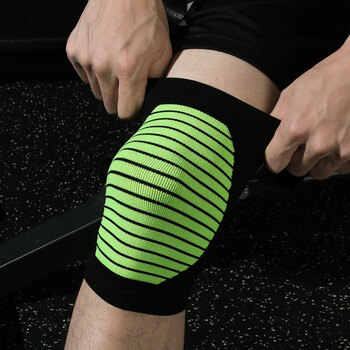 绿野客运动护膝跑步篮球男女薄款跳绳羽毛球膝盖健身护具s码体重10