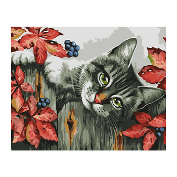 万造数字油画手工礼物diy手绘涂鸦数字油彩画客厅装饰挂画背景装饰字画萌宠猫咪公鸡猪猪动物现代装饰画3569 40x50cm画板 颜料画笔 图片价格品牌