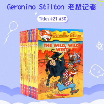 老鼠记者10本套装21-30 Geronimo Stilton全彩漫画英文原版儿童探险科普小说美国小学读物教材