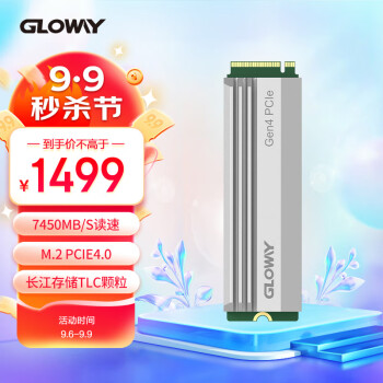 光威（Gloway）4TB SSD固态硬盘 M.2接口(NVMe协议) PCIe 4.0 独立缓存 Ultimate系列 读速高达7450MB/s