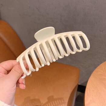 超大号抓夹韩版鲨鱼夹发量多特大发卡发抓头发夹子后脑勺盘发夹女白色