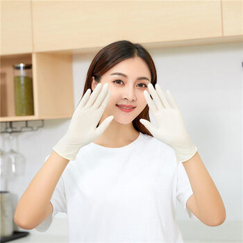 医用手套丁晴一次性乳胶橡胶检查医护医生专用无菌外科手术防疫问德堂