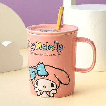 Hello Kitty水杯hello Kitty马克杯创意杯子带盖勺家用办公室水杯可爱男女咖啡杯美乐蒂带盖带勺 图片价格品牌报价 京东