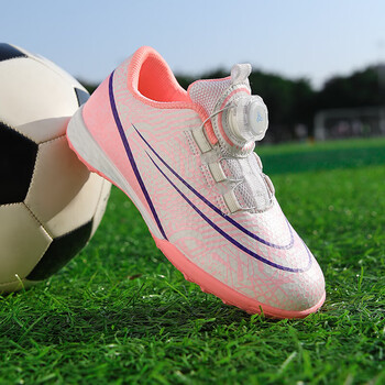 azpb官方儿童猎鹰tf碎钉足球鞋梅西比赛专用男童训练旋转扣跑粉色主图