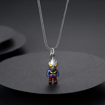 couchhearts迪迦奥特曼项链足银999儿童男孩银吊坠男童宝宝银饰挂坠