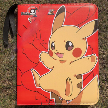 全套街机卡片拉链防水防掉大容量卡包 红色比卡丘(加傲乐11页99卡位)