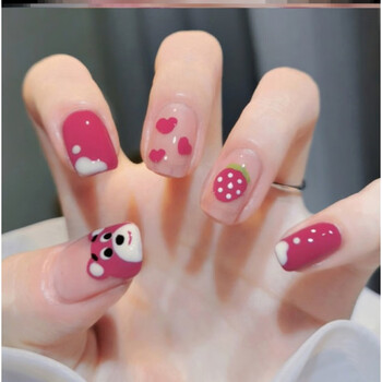 西克里 小孩穿戴美甲贴纸儿童穿戴甲片10岁女童的儿童美甲贴片假指甲