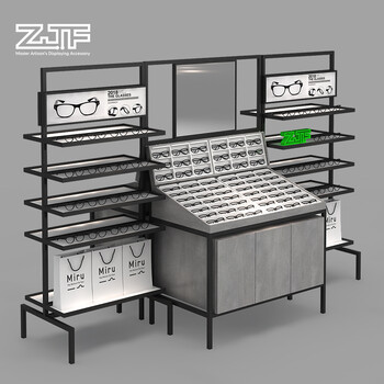 众匠坊zjf眼镜店货架商场太阳镜墨镜展示柜双面中岛架陈列架边岛d配置
