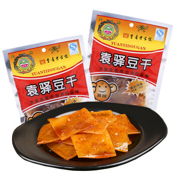 重庆特产袁驿豆干100g*10袋有嚼劲儿梁平豆腐干麻辣味五香味 麻辣3袋