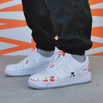 af1空军一号男子复古气垫增高运动休闲鞋板鞋男鞋dd9941100白红达摩