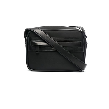 saintlaurent圣罗兰奢侈品男包男士黑色帆布面拼接简约商务休闲单肩斜