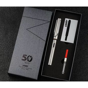 凌美lamy钢笔恒星50周年限量版墨囊礼盒学生专用练字银色