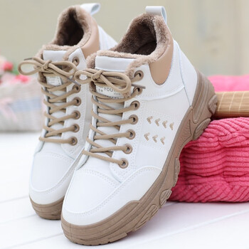 亮久久2022冬季新款高帮运动鞋女百搭老爹鞋休闲女外穿加绒加厚女学生
