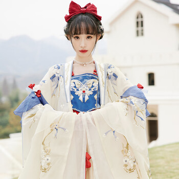 十三余 小豆蔻儿[白雪公主合作款-白雪华梦] 大袖衫诃子裙春夏女装汉服 大袖衫 L